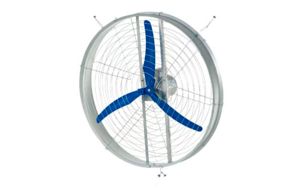 Foto ilustrativa dos ventiladores Clima Flex utilizado em um galpão