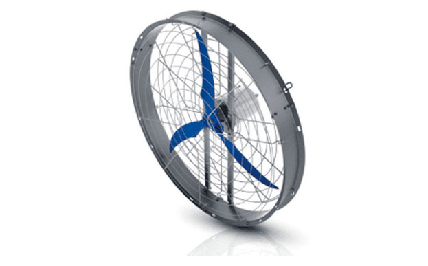 Foto ilustrativa dos ventiladores Clima Flex utilizado em um galpão